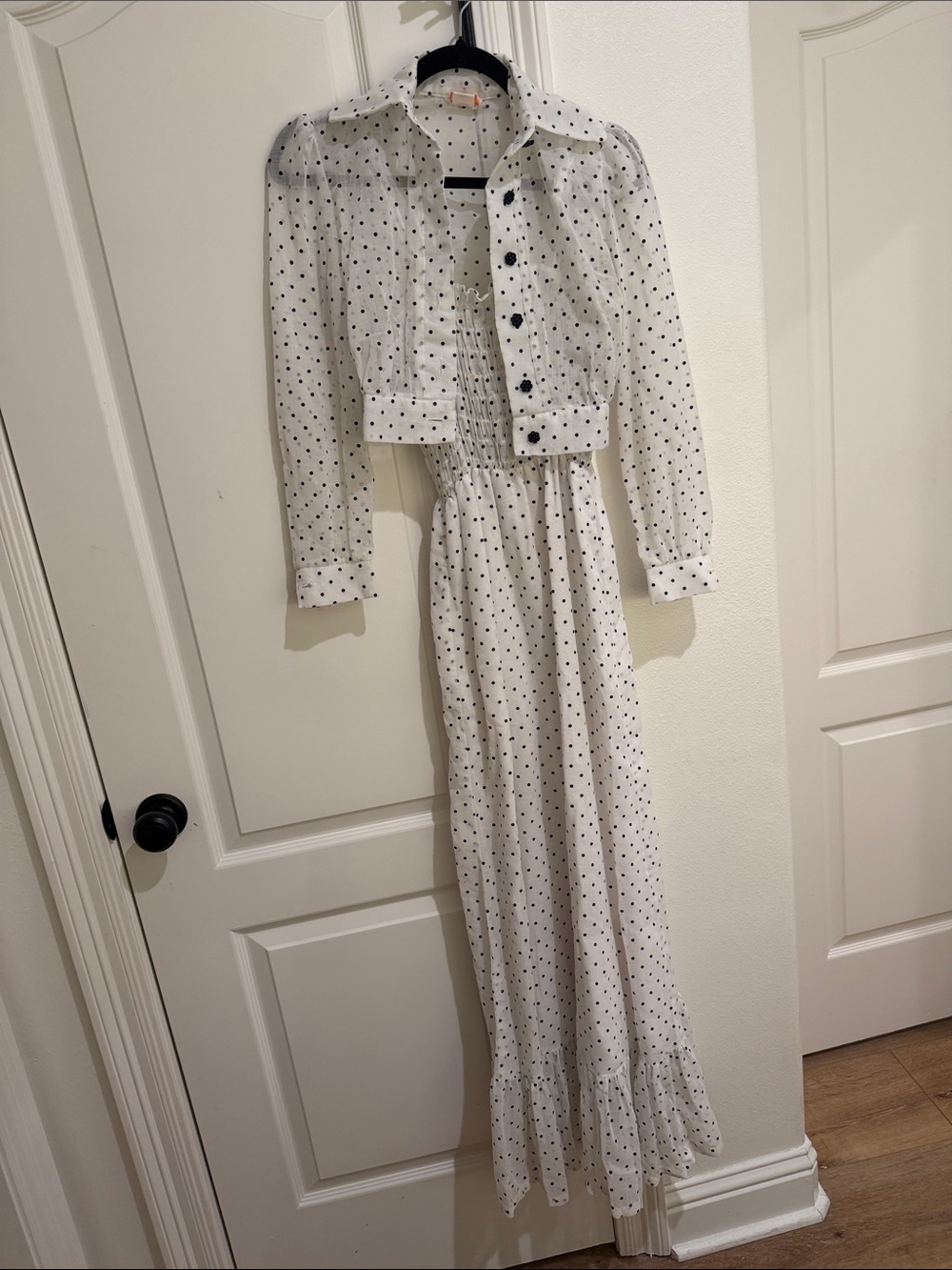 True vintage polkadot maxi dress size XS